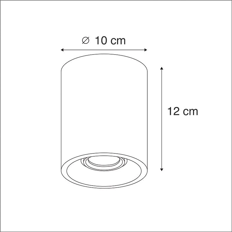 Spot de plafond rond végétal en béton  Deep